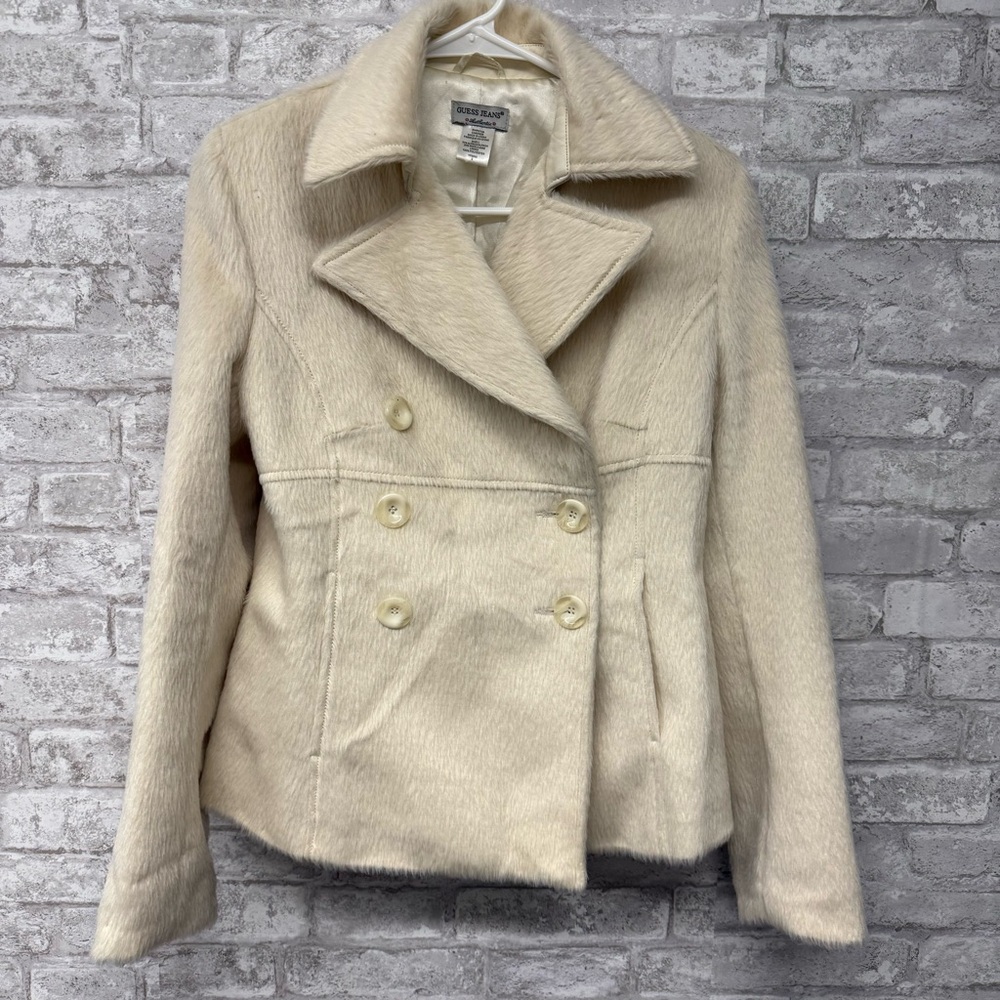 Guess Jeans Vintage Alpaca Wool Blend‎ Pea Coat Jacket Women’s Small